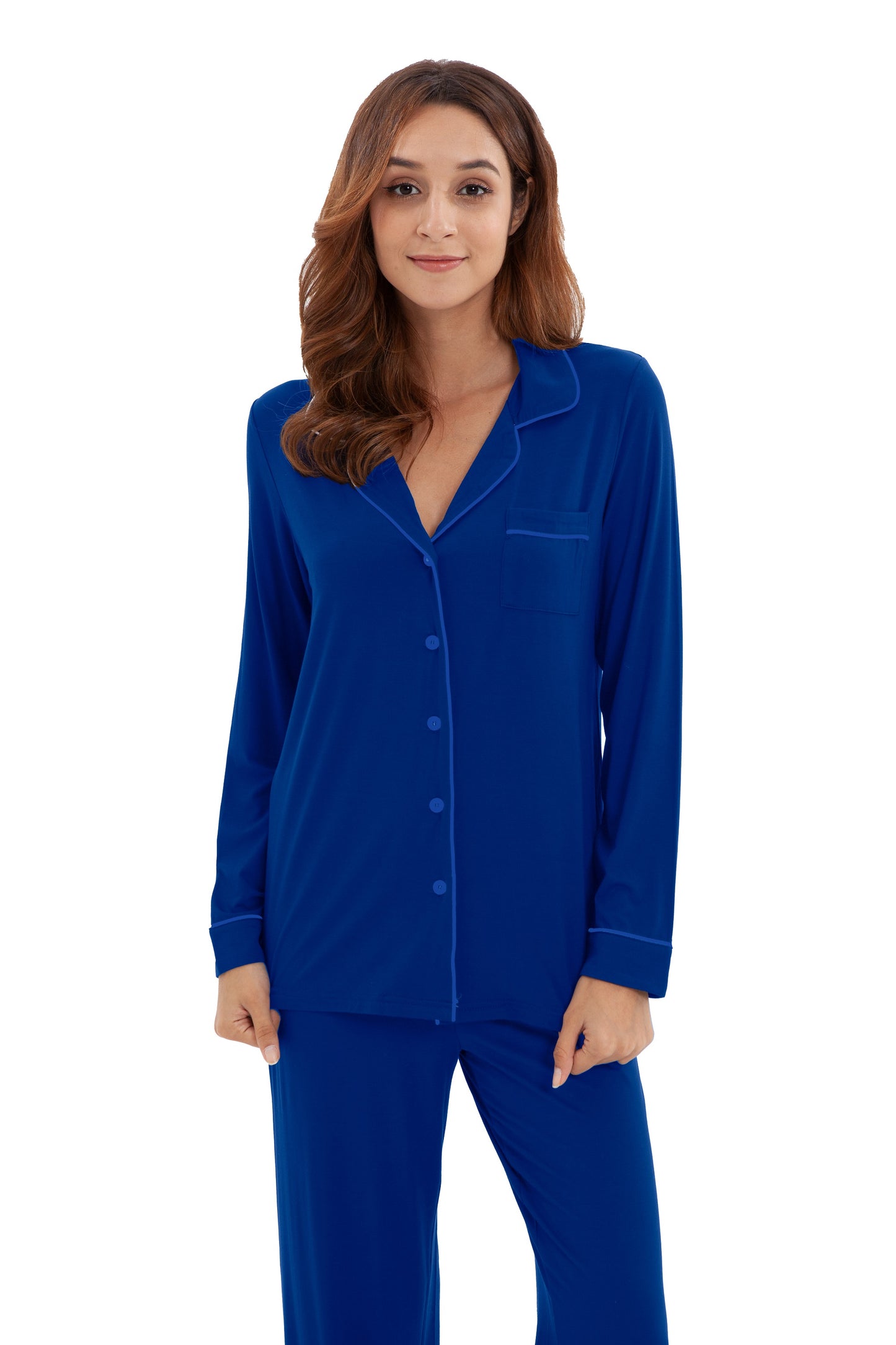 Women's Longsleeve Pajamas Set <br>- Blue