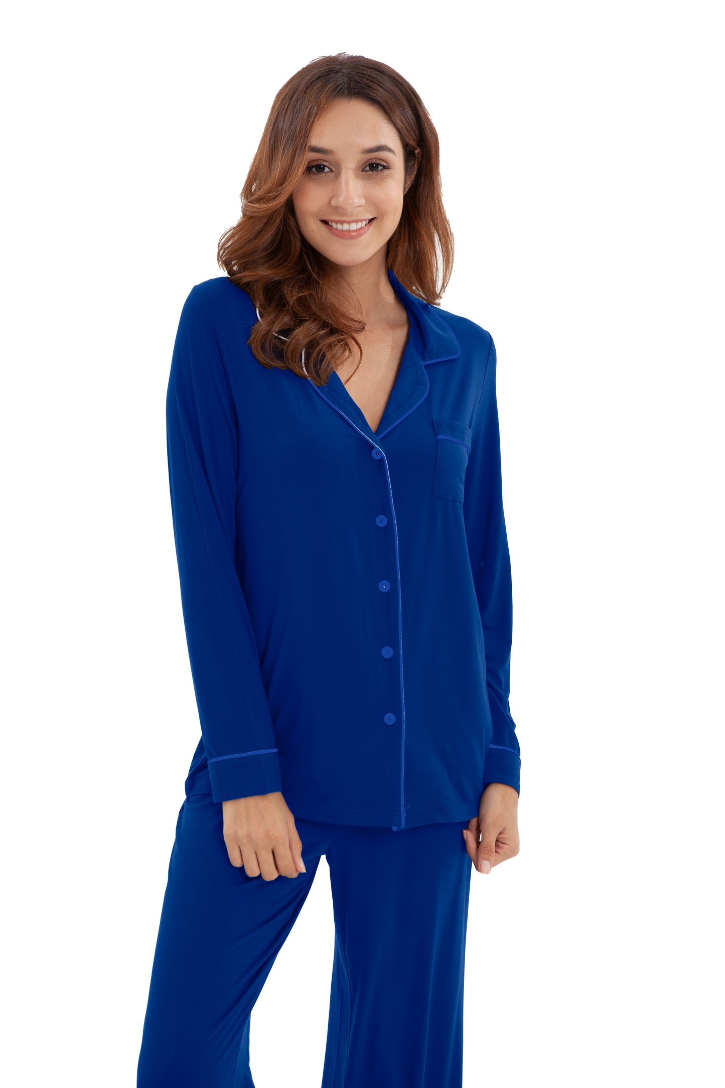 Women's Longsleeve Pajamas Set <br>- Blue
