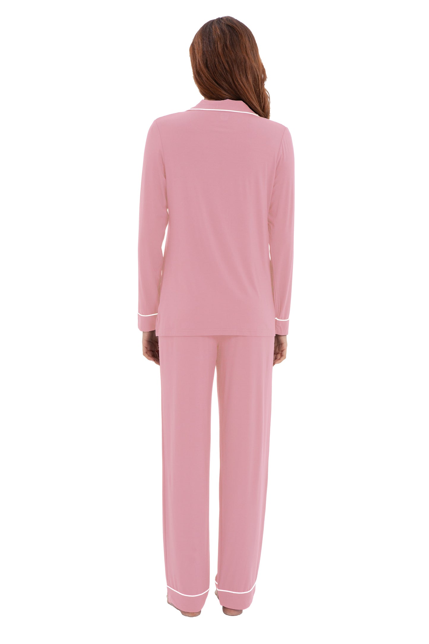 Women's Longsleeve Pajamas Set <br>- Light Pink