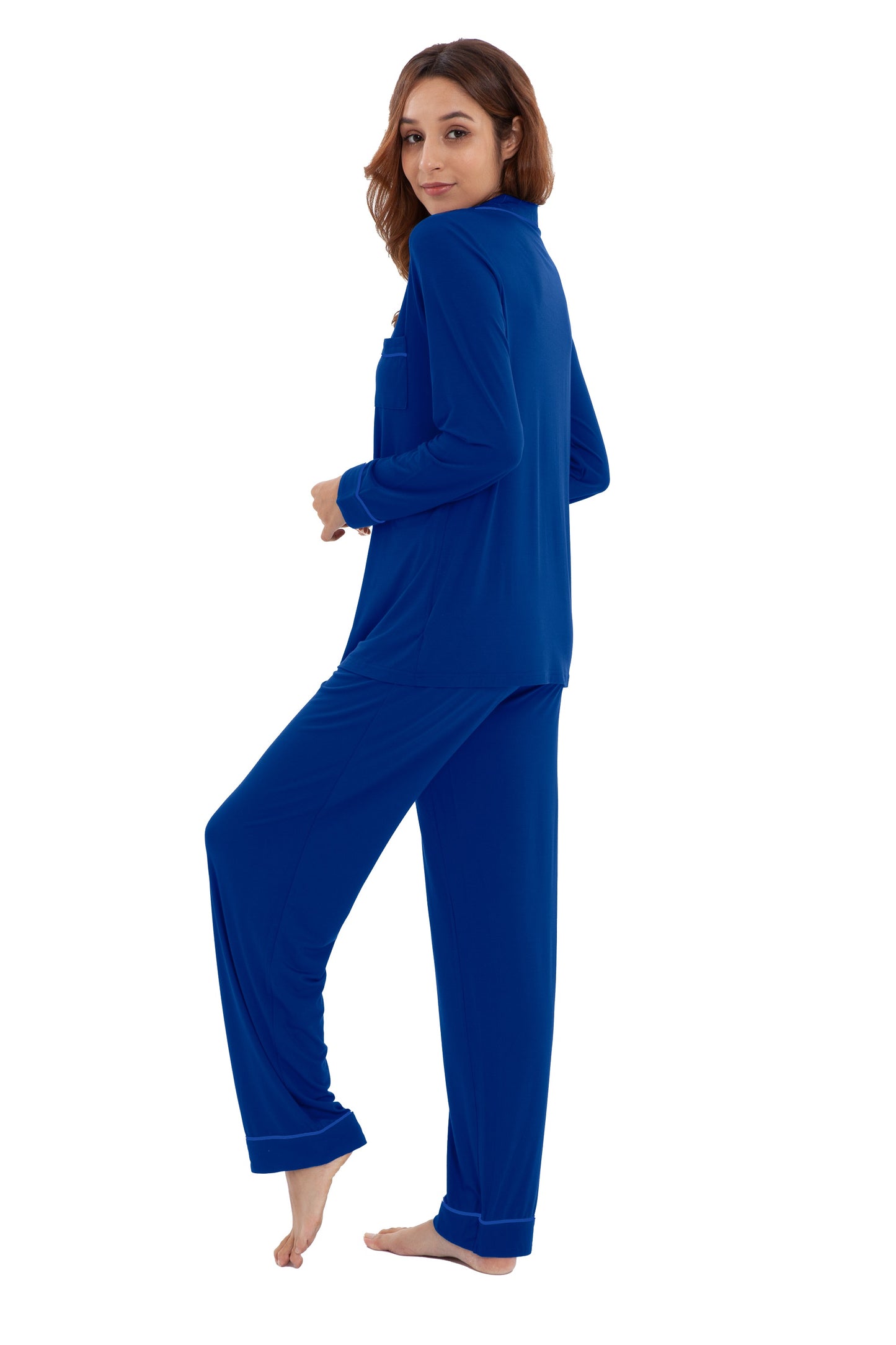 Women's Longsleeve Pajamas Set <br>- Blue