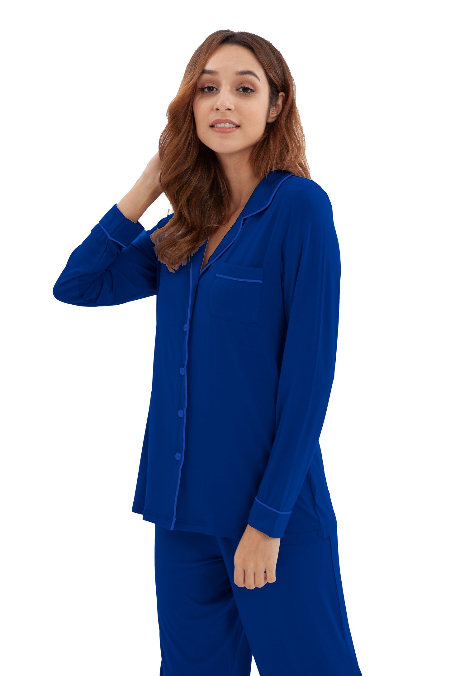 Women's Longsleeve Pajamas Set <br>- Blue