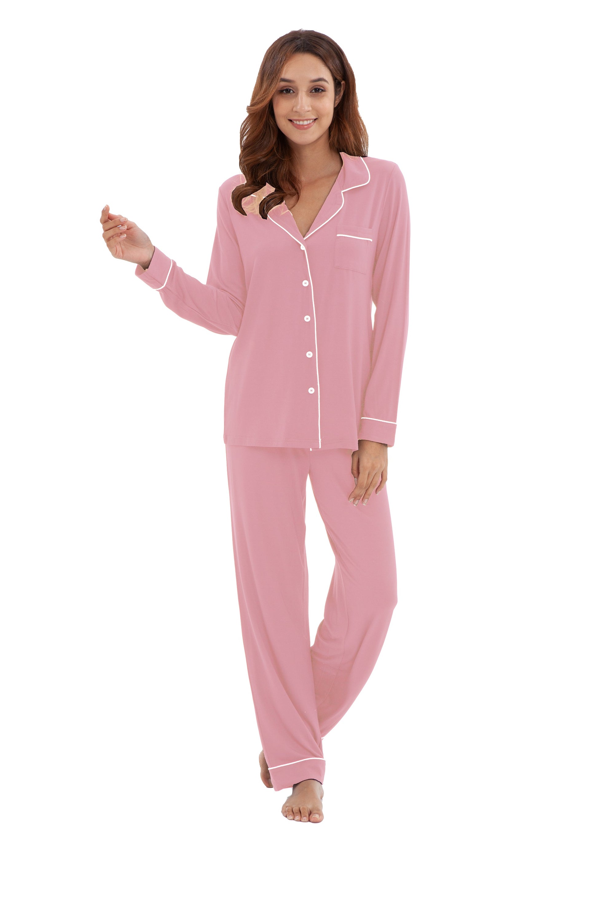 2-Piece Mother & Baby Loungewear/Sleepwear Set - Dusty Pink