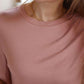 Women's loungewear set - Crop Top, Wide Leg Pants <br>- Rose